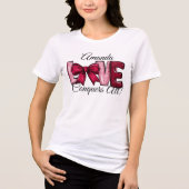 Liefde Verovert Alle Roze Bow T-shirt (Voorkant)