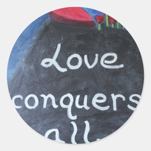 LIEFDE VEROVERT ALLE VALENTIJN STICKER (Voorkant)