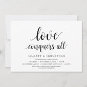 Liefde verovert alles, bruiloft Verander de datumk Kaart (Voorkant)