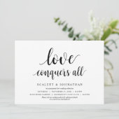 Liefde verovert alles, bruiloft Verander de datumk Kaart (Staand voorkant)