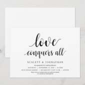 Liefde verovert alles, bruiloft Verander de datumk Kaart (Voorkant / Achterkant)