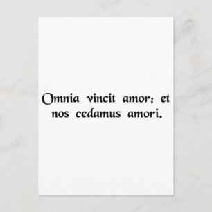 Liefde verovert alles; laten we ons ook overgeven  briefkaart