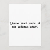 Liefde verovert alles; laten we ons ook overgeven briefkaart (Voorkant)