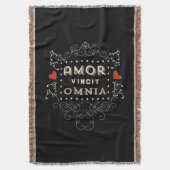 Liefde verovert alles - Latijns- typografie Deken (Voorkant Verticaal)