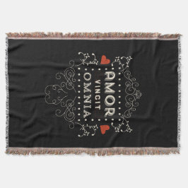 Liefde verovert alles - Latijns- typografie Deken