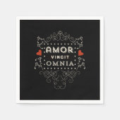 Liefde verovert alles - Latijns- typografie Servetten (Voorkant)