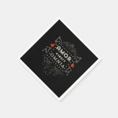 Liefde verovert alles - Latijns- typografie Servetten (Hoek)