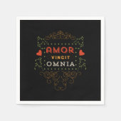 Liefde verovert alles -  Latijnse typografie Servetten (Voorkant)