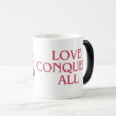 Liefde verovert alles, valentijnsdag magische mok (Voorkant rechts)