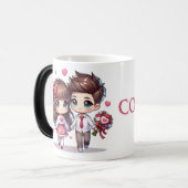 Liefde verovert alles, valentijnsdag magische mok (Voorkant links)