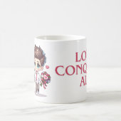 Liefde verovert alles, valentijnsdag magische mok (Center)