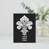 Liefde verovert alles (zwart-wit) briefkaart (Staand voorkant)