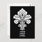 Liefde verovert alles (zwart-wit) briefkaart (Voorkant / Achterkant)