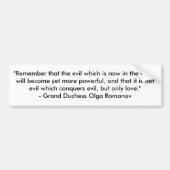 Liefde verovert kwaad bumpersticker (Voorkant)