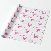 Liefde verpakkingspapier cadeaupapier (Uitgerold)