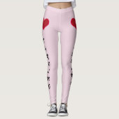 Liefde Verpleegkundige Leggings Roze (Voorkant)