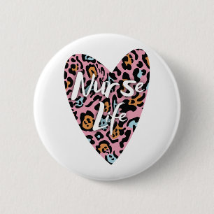 Liefde Verpleegster Leven Cheetah 16Liefde Verplee Ronde Button 5,7 Cm