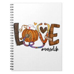 Liefde Verpleegster Leven Pompoen Leopard Herfst H Notitieboek