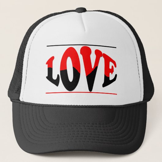 Liefde verspreidde de boodschap van genegenheid en trucker pet (Voorkant)