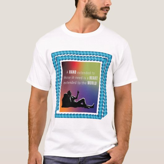 "Liefde verspreiden, de wereld aanraken" T-shirt (Voorkant)