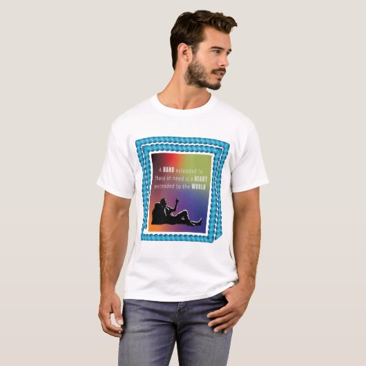 "Liefde verspreiden, de wereld aanraken" T-shirt (Voorkant volledig)
