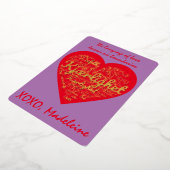 LIEFDE vertaald in 50 Talen Valentijnsdag Folie Feestdagenkaart (Gedraaid)