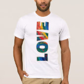 Liefde Verticale regenboog Kleurrijk Abstract Kuns T-shirt (Voorkant)