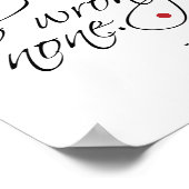 Liefde, vertrouw op een paar... poster (Hoek)