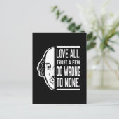 Liefde vertrouwen allemaal op een paar Shakespeare Briefkaart (Staand voorkant)