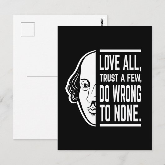 Liefde vertrouwen allemaal op een paar Shakespeare Briefkaart (Voorkant / Achterkant)