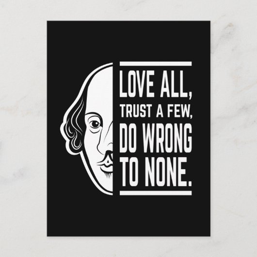 Liefde vertrouwen allemaal op een paar Shakespeare Briefkaart (Voorkant)