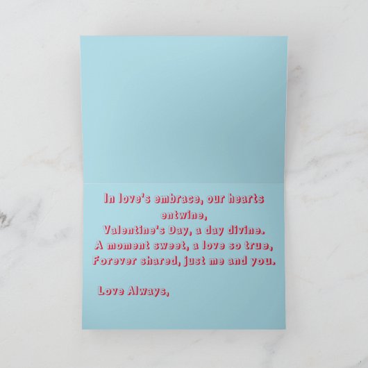 Liefde verweven-Valentijnsdag Kaart (Binnen)