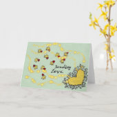 liefde verzenden kaart (Gele Bloem)