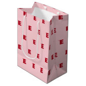 Liefde Vet Typografie Roze & Rood Medium Cadeauzakje (Voorkant Gekanteld)