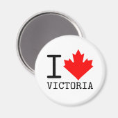Liefde Victoria, Brits Columbia Canada Maple Leaf Magneet (Voorkant / Achterkant)