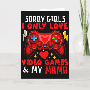 Liefde Videogames En Mijn Mama Grappige Grap Meisj Kaart