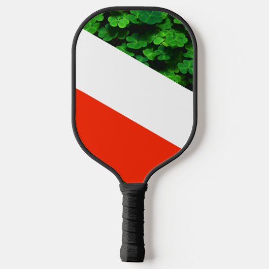 Liefde Vier Leaf Clover Ierse vlag St. Patrick's D Pickleball Paddle (Achterkant)