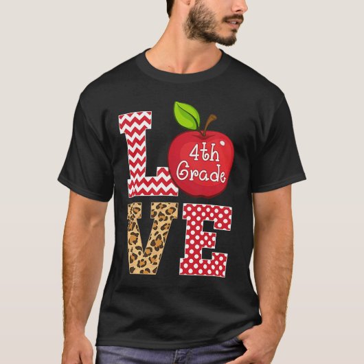 Liefde vierde klas T - shirts leraarsleider (Voorkant)