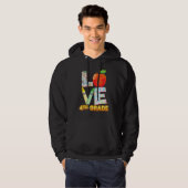 Liefde vierde klas van het vierde Kind leraar Hoodie (Voorkant volledig)