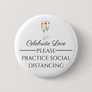 Liefde vieren alsjeblieft Sociale verafgelegen wed Ronde Button 5,7 Cm