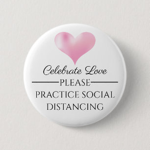 Liefde vieren alsjeblieft Sociale verafgelegen wed Ronde Button 5,7 Cm