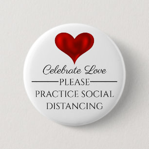 Liefde vieren alsjeblieft Sociale verafgelegen wed Ronde Button 5,7 Cm