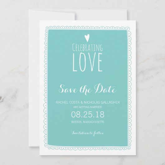 Liefde vieren | Datum opslaan Save The Date (Voorkant)