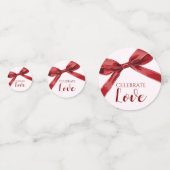 Liefde vieren Elegante Strik Valentijnsdag Feest Confetti (Voorkanten)