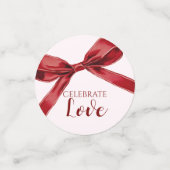 Liefde vieren Elegante Strik Valentijnsdag Feest Confetti (Kleine voorkant)
