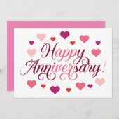 Liefde vieren: Happy Jubileum Kaart (Voorkant / Achterkant)