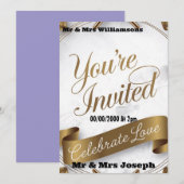 Liefde vieren Je bent uitgenodigd voor een mooie d Kaart (Voorkant / Achterkant)