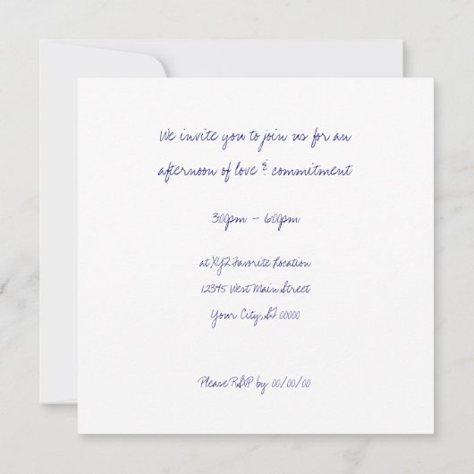 Liefde vieren kaart (Achterkant)