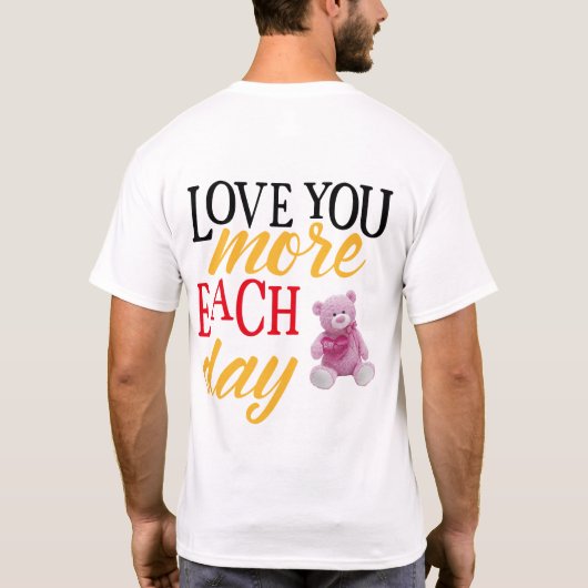 Liefde vieren met Valentijnsdag T-shirt (Achterkant)