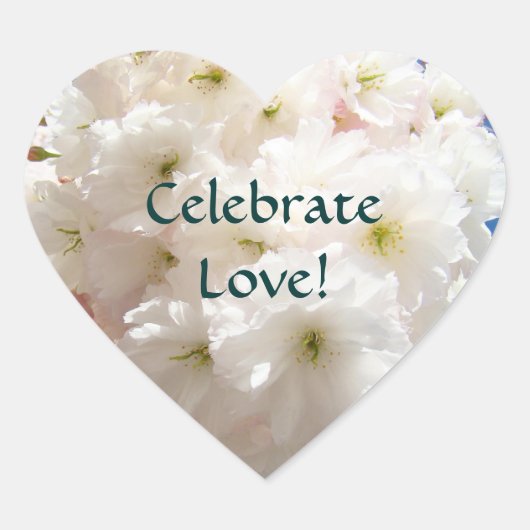 Liefde vieren! stickers Roze bloesem (Voorkant)